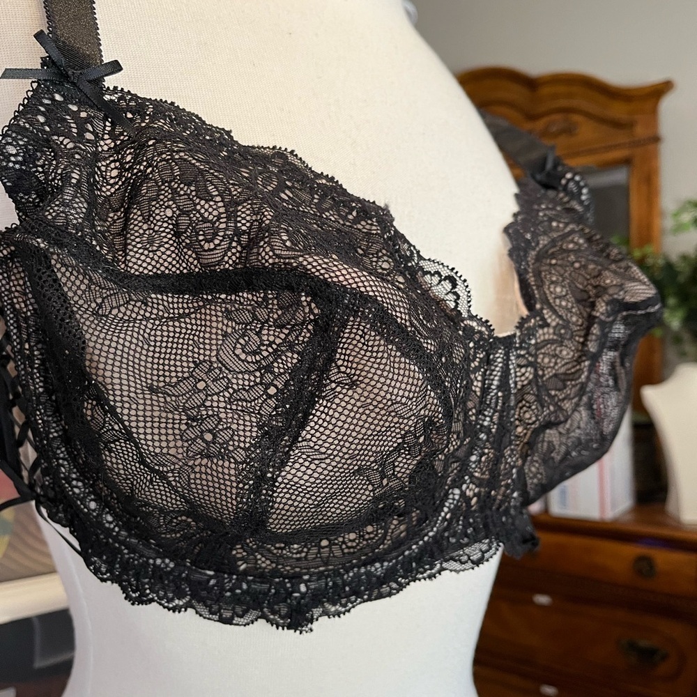 Black Lace Bra